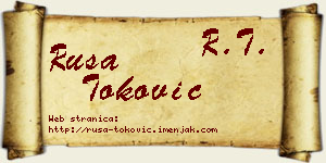 Rusa Toković vizit kartica